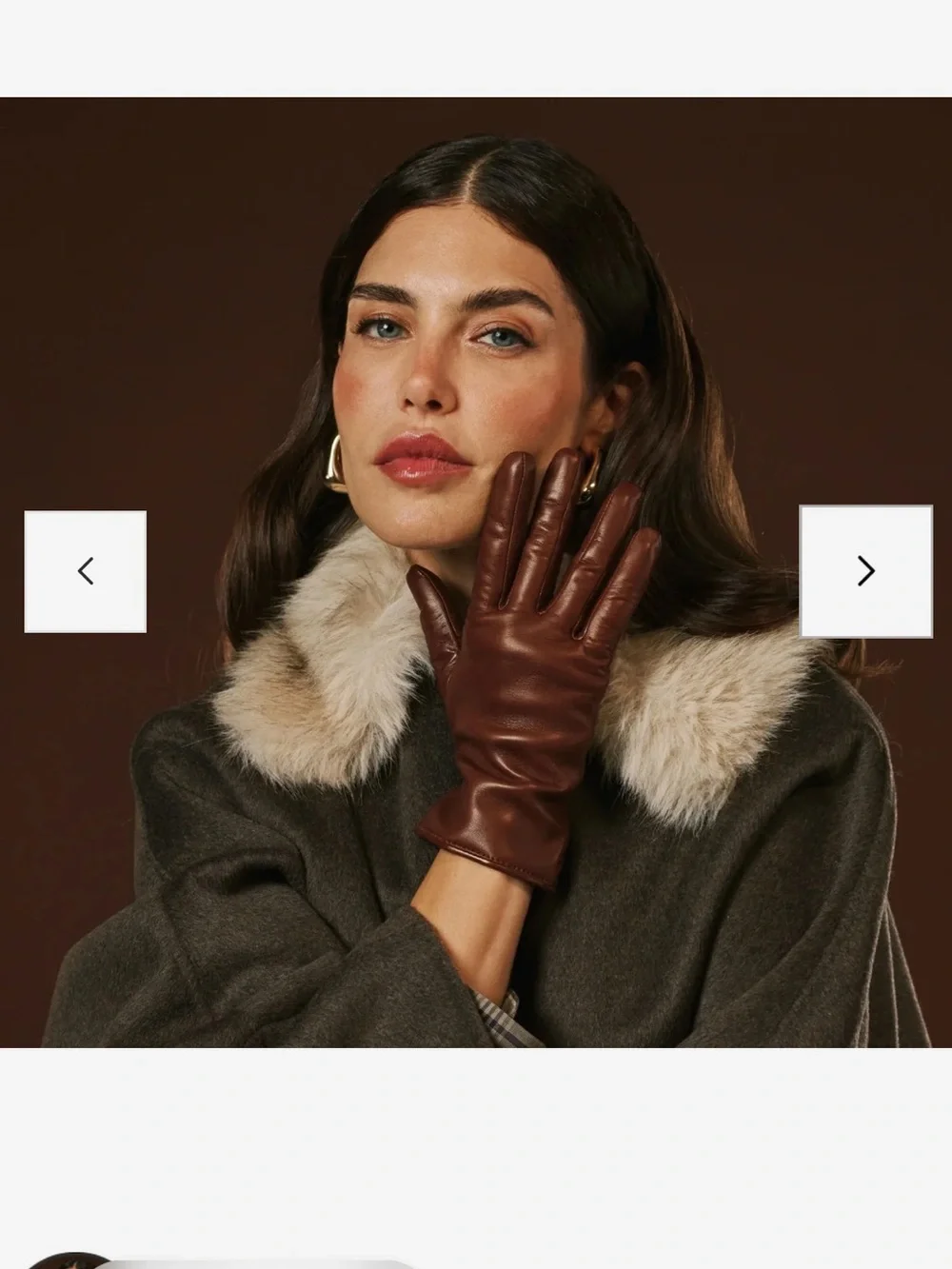 Fratelli Orsini Brown Italian Lambskin Leather Gloves- women’s 8.5